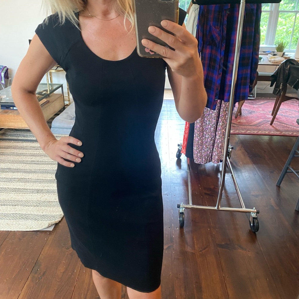 DVF fitted little black dress